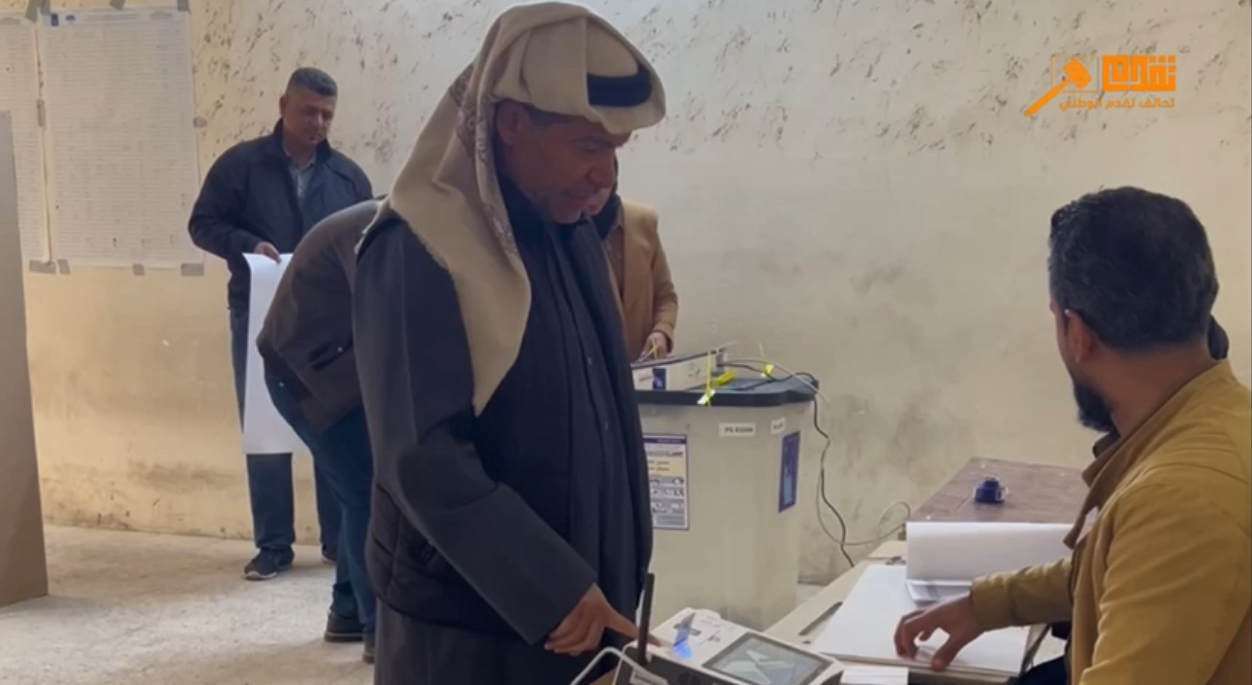 الضاري يدلي بصوته في الانتخابات المحلية بقضاء أبو غريب