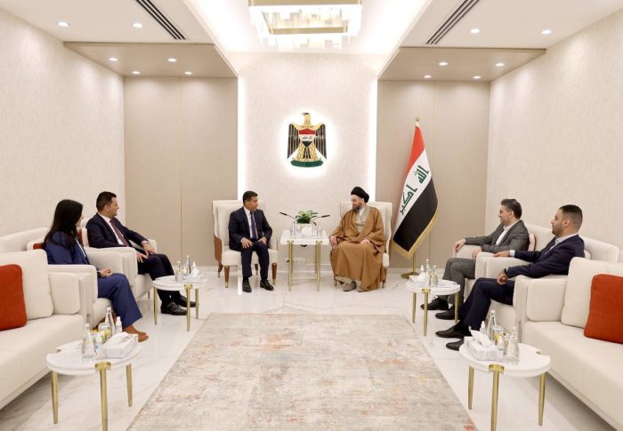الضاري يبحث مع رئيس تيار الحكمة الوطني السيد عمار الحكيم تطورات المشهد السياسي في العراق